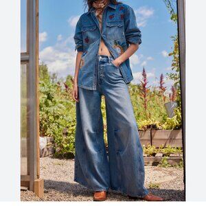 nwt WE THE FREE free people westward denim jeans 28 s